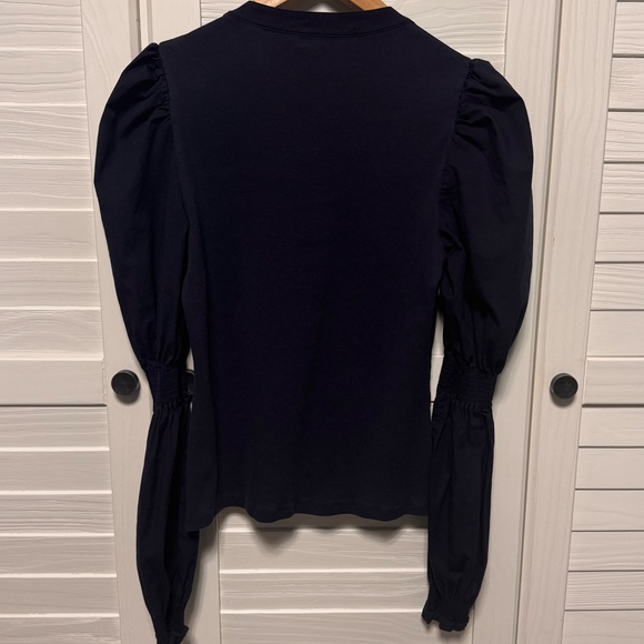 Veronica Beard Effy Puff-Sleeve Top in Navy💕 - Picture 5 of 9